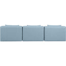 Meridian Cube Light Blue Vegan Leather Modular Sofa IMAGE 3