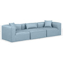 Meridian Cube Light Blue Vegan Leather Modular Sofa IMAGE 10