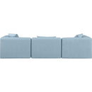 Meridian Cube Light Blue Vegan Leather Modular Sofa IMAGE 3
