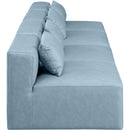 Meridian Cube Light Blue Vegan Leather Modular Sofa IMAGE 5