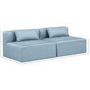 Meridian Cube Light Blue Vegan Leather Modular Sofa IMAGE 8