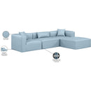 Meridian Cube Light Blue Vegan Leather Modular Sectional IMAGE 9