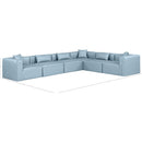 Meridian Cube Light Blue Vegan Leather Modular Sectional IMAGE 11