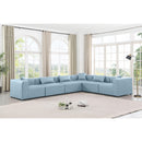 Meridian Cube Light Blue Vegan Leather Modular Sectional IMAGE 2