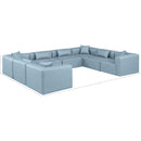 Meridian Cube Light Blue Vegan Leather Modular Sectional IMAGE 10