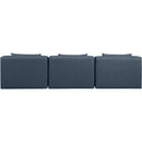 Meridian Cube Navy Blue Vegan Leather Modular Sofa IMAGE 3