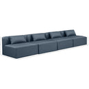 Meridian Cube Navy Blue Vegan Leather Modular Sofa IMAGE 9