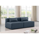 Meridian Cube Navy Blue Vegan Leather Modular Sofa IMAGE 2