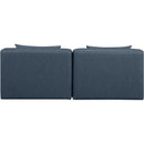 Meridian Cube Navy Blue Vegan Leather Modular Sofa IMAGE 3