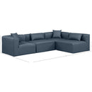 Meridian Cube Navy Blue Vegan Leather Modular Sectional IMAGE 11