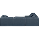 Meridian Cube Navy Blue Vegan Leather Modular Sectional IMAGE 3