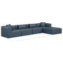 Meridian Cube Navy Blue Vegan Leather Modular Sectional IMAGE 10