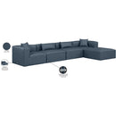 Meridian Cube Navy Blue Vegan Leather Modular Sectional IMAGE 9