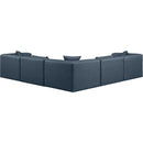 Meridian Cube Navy Blue Vegan Leather Modular Sectional IMAGE 3