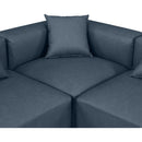 Meridian Cube Navy Blue Vegan Leather Modular Sectional IMAGE 7