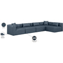 Meridian Cube Navy Blue Vegan Leather Modular Sectional IMAGE 10