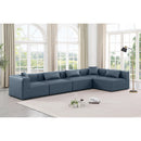 Meridian Cube Navy Blue Vegan Leather Modular Sectional IMAGE 2