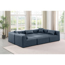 Meridian Cube Navy Blue Vegan Leather Modular Sectional IMAGE 2