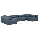 Meridian Cube Navy Blue Vegan Leather Modular Sectional IMAGE 10