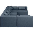 Meridian Cube Navy Blue Vegan Leather Modular Sectional IMAGE 5
