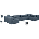 Meridian Cube Navy Blue Vegan Leather Modular Sectional IMAGE 9