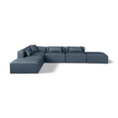 Meridian Cube Navy Blue Vegan Leather Modular Sectional IMAGE 1