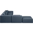 Meridian Cube Navy Blue Vegan Leather Modular Sectional IMAGE 4