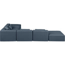 Meridian Cube Navy Blue Vegan Leather Modular Sectional IMAGE 5