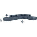 Meridian Cube Navy Blue Vegan Leather Modular Sectional IMAGE 9