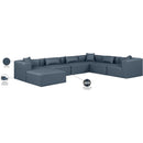 Meridian Cube Navy Blue Vegan Leather Modular Sectional IMAGE 10