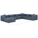 Meridian Cube Navy Blue Vegan Leather Modular Sectional IMAGE 11
