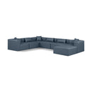 Meridian Cube Navy Blue Vegan Leather Modular Sectional IMAGE 1
