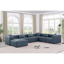 Meridian Cube Navy Blue Vegan Leather Modular Sectional IMAGE 2