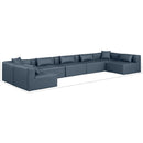 Meridian Cube Navy Blue Vegan Leather Modular Sectional IMAGE 10