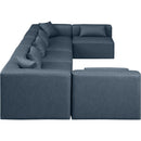 Meridian Cube Navy Blue Vegan Leather Modular Sectional IMAGE 5