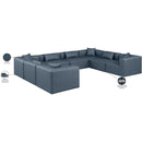 Meridian Cube Navy Blue Vegan Leather Modular Sectional IMAGE 10