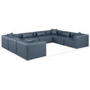 Meridian Cube Navy Blue Vegan Leather Modular Sectional IMAGE 11