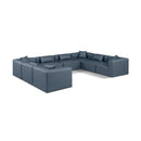 Meridian Cube Navy Blue Vegan Leather Modular Sectional IMAGE 1