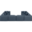 Meridian Cube Navy Blue Vegan Leather Modular Sectional IMAGE 3