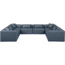 Meridian Cube Navy Blue Vegan Leather Modular Sectional IMAGE 4