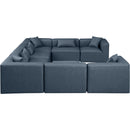 Meridian Cube Navy Blue Vegan Leather Modular Sectional IMAGE 5