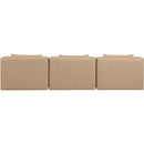 Meridian Cube Tan Vegan Leather Modular Sofa IMAGE 3