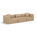 Meridian Cube Tan Vegan Leather Modular Sofa IMAGE 1