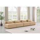Meridian Cube Tan Vegan Leather Modular Sofa IMAGE 2