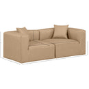 Meridian Cube Tan Vegan Leather Modular Sofa IMAGE 10