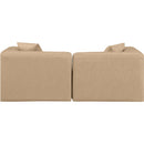 Meridian Cube Tan Vegan Leather Modular Sofa IMAGE 3