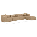 Meridian Cube Tan Vegan Leather Modular Sectional IMAGE 10