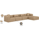 Meridian Cube Tan Vegan Leather Modular Sectional IMAGE 9