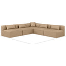 Meridian Cube Tan Vegan Leather Modular Sectional IMAGE 10