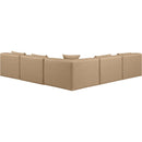 Meridian Cube Tan Vegan Leather Modular Sectional IMAGE 3